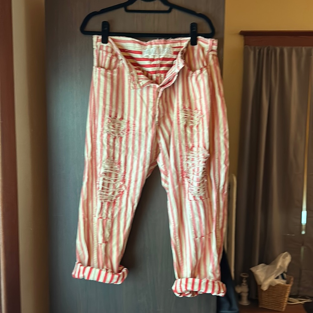 Magnolia Pearl red striped pants